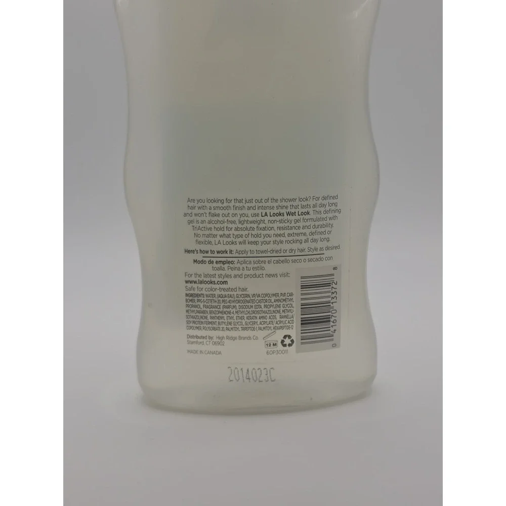 LA Looks WET LOOK Level 10 Hold Alcohol Free Hair Gel 20oz Discontinued NOS Hair